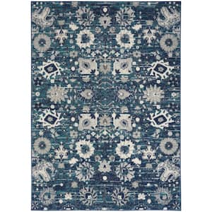 Passion Surf 8 ft. x 10 ft. Floral Transitional Area Rug