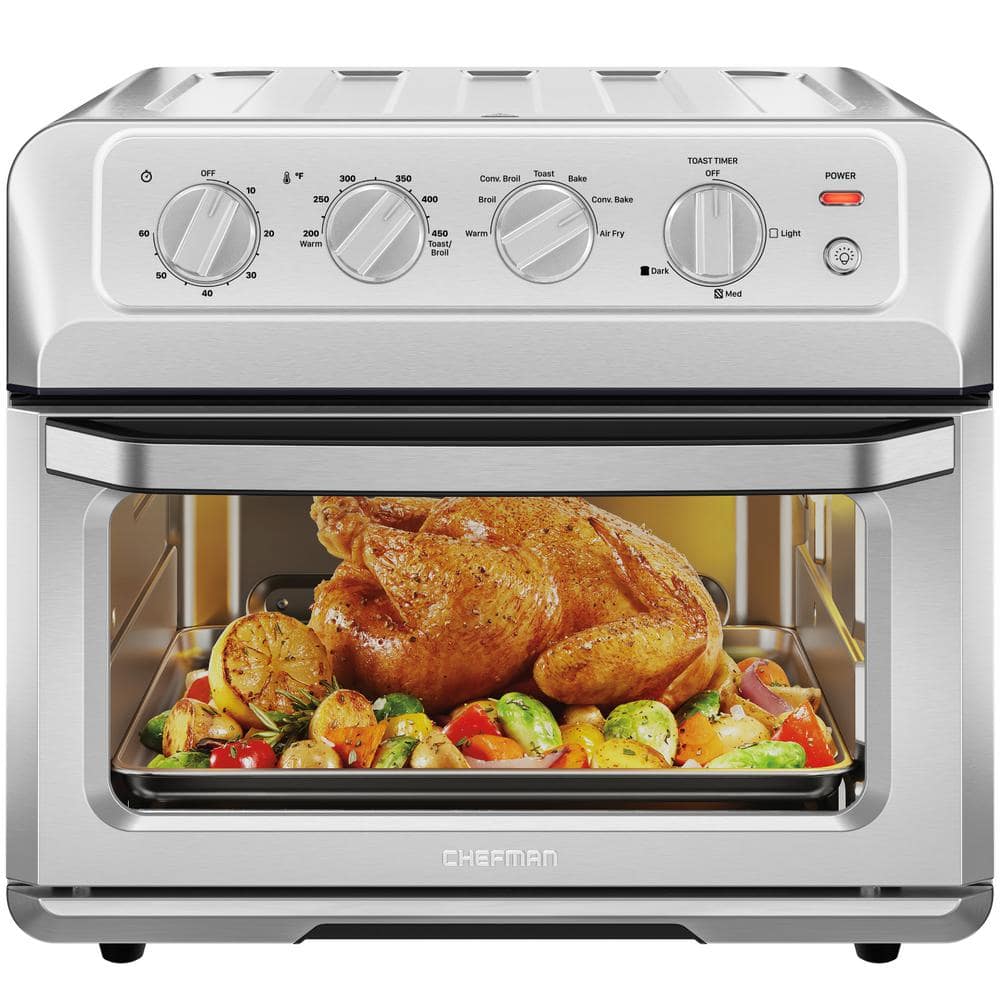 Chefman Air Fryer Toaster Oven XL 20 L, Healthy Cooking & User Friendly,  Countertop Convection Bake & Broil 7 Cooking Functions RJ50-SS-M20 - The  Home Depot