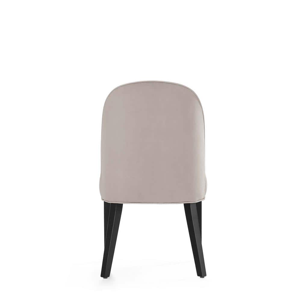 Hillman Light Gray Faux Leather Upholstered Arm Chair Set with Wood Frame