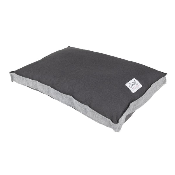 Happy Tails Medium Denim 36 in. x 27 in. Pet Bed Gray 30027 The Home Depot