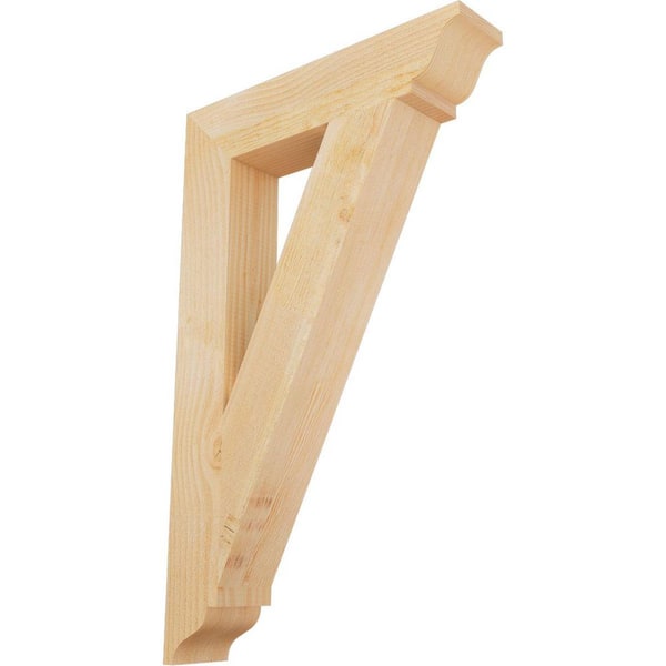 Ekena Millwork 4 in. x 32 in. x 20 in. Douglas Fir Traditional Rough Sawn Bracket