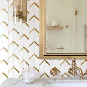 Chevron - Mosaic Tile - Tile - The Home Depot