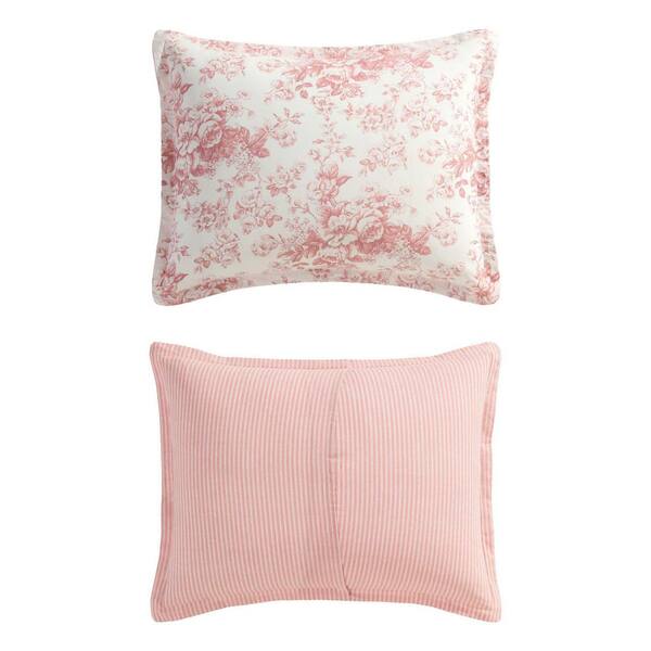 Laura Ashley Toile Delight 3-Piece Rose/Cream Cotton Full/Queen