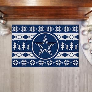 Dallas Cowboys Holiday Sweater Blue 1.5 ft. x 2.5 ft. Starter Area Rug