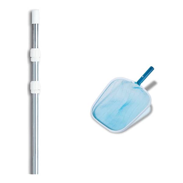 Swimline Swimming Pool Leaf Skimmer Mesh Net with 4 ft. to 12 ft. Telescopic Pole