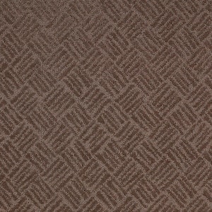 Embers Aloft Chocolate Brown 39 oz. Triexta Pattern Installed Carpet