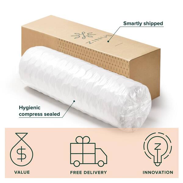 zinus 6 inch foam and spring mattress