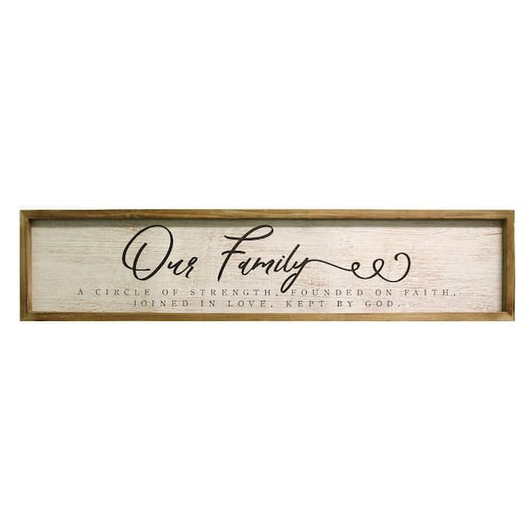 HomeRoots Josephine "Our Family" Wooden & Metal Wall Decor
