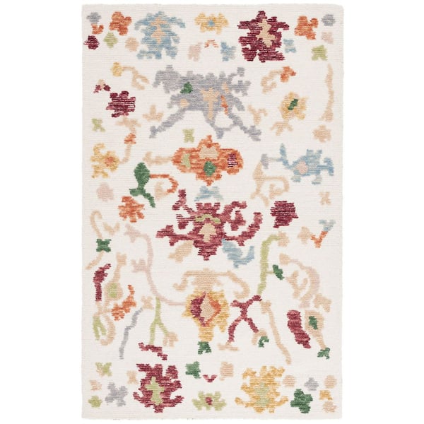 Aspen 6 ft. x 9 ft. Ivory/Red Modern Abstract Area Rug