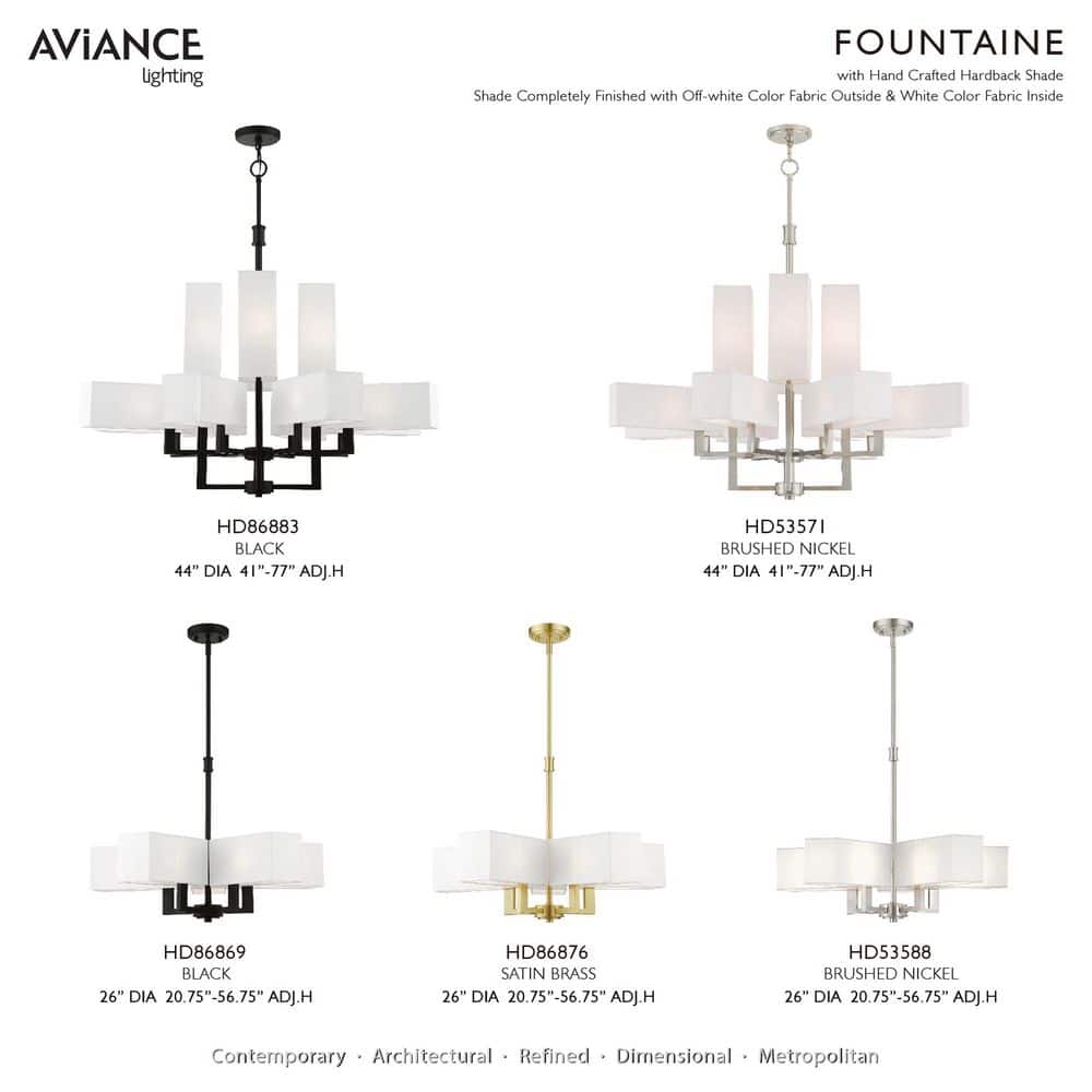 Rubix Black 12-Light Chandelier with Off-White Shades