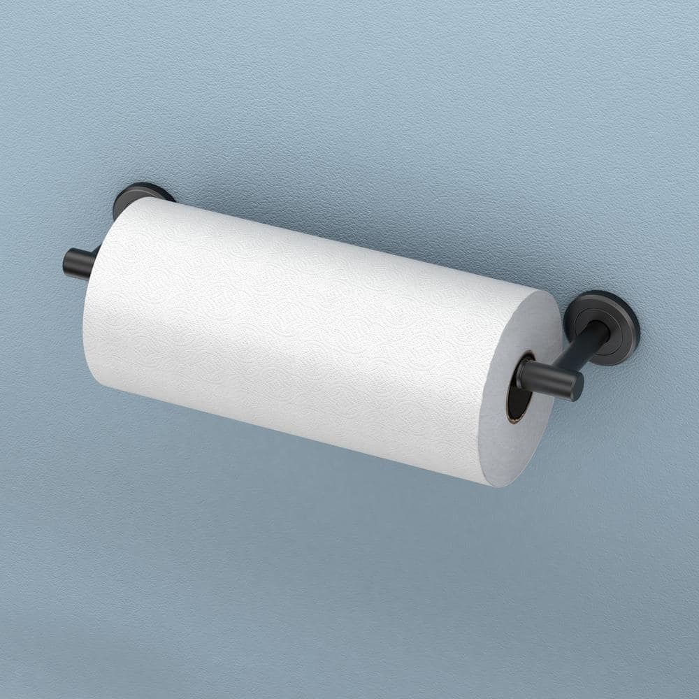 Latitude II Matte Black Wall Mounted Steel Paper Towel Holder