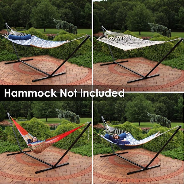 5 Foot Deluxe Two Person Steel Tri Beam Hammock Stand 500 lbs Capacity 