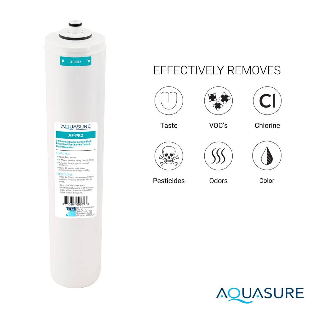 Aquasure Premier Series 2-Pack Carbon Block and Sediment Replacement Filters
