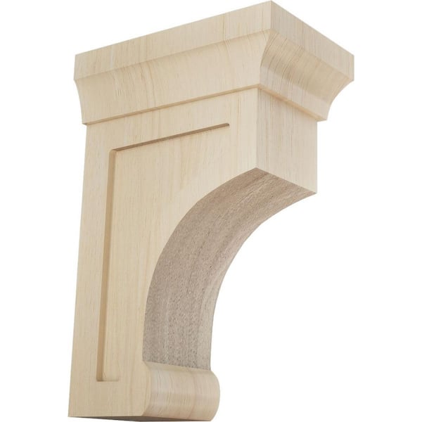 2-1/2 in. x 6 in. x 4 in. Rubberwood Small Gomez Bracket