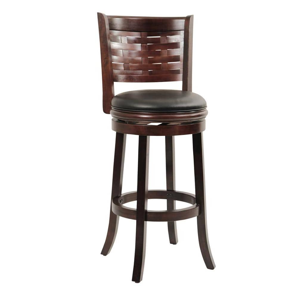 Boraam Sumatra 29 In Cappuccino Swivel Cushioned Bar Stool 48029 The Home Depot