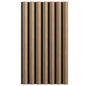 AcousticPro 1 in. x 1 ft. x 8 ft. Noise Cancelling Concave MDF Sound Absorbing Panel in Aged Barrel (2-Pack)