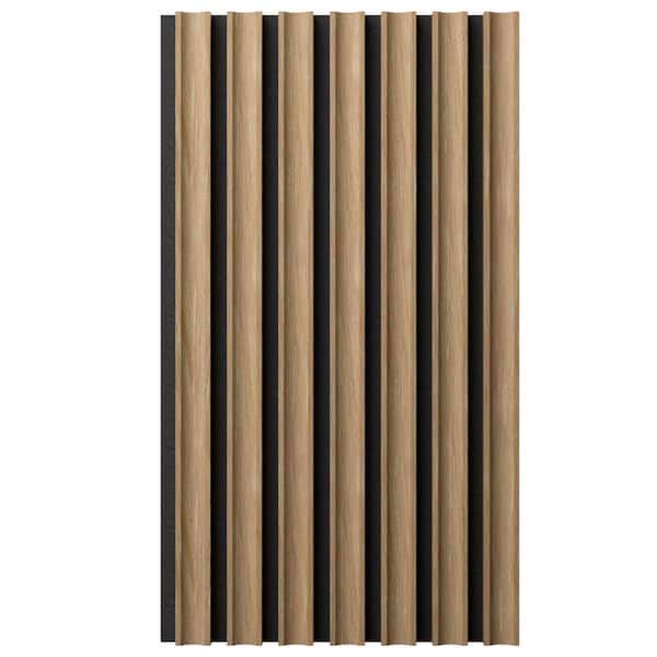 Ekena Millwork AcousticPro 1 in. x 1 ft. x 8 ft. Noise Cancelling Concave MDF Sound Absorbing Panel in Aged Barrel (2-Pack)