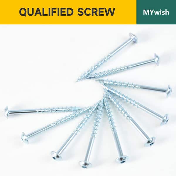 MYWISH 100-Pack #8 x 2-1/2 in. Zinc-Plated Self-Drilling Square