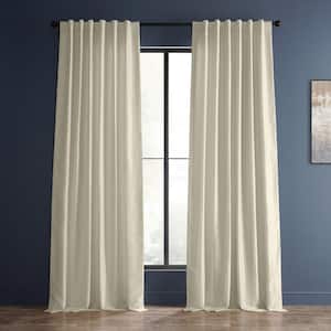 Off White Solid Rod Pocket Room Darkening Curtain - 50 in. W x 108 in. L (1 Panel)