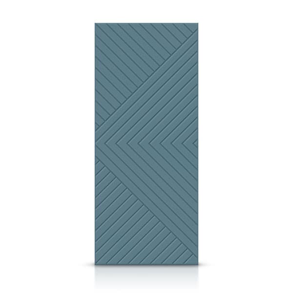 CALHOME 30 in. x 96 in. Hollow Core Dignity Blue Stained Composite MDF Interior Door Slab