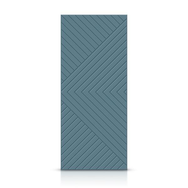 CALHOME 36 in. x 96 in. Hollow Core Dignity Blue Stained Composite MDF Interior Door Slab