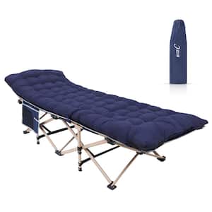 Camping Cots, Camping Cots with Mattress, Cots for Adults, Folding Cot with Carry Bag Holds Up to 500 lbs. (1-Pack Navy)