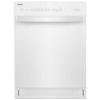 Front Control Tall Tub Dishwasher in White with Stainless Steel Tub