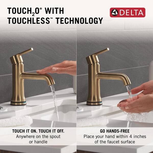 Delta Trinsic Touch2O Single Handle Single Hole Bathroom Faucet