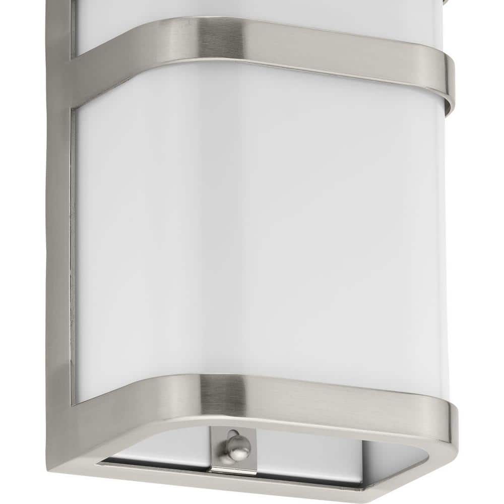 Valera 16" Brushed Nickel LED Wall Lantern with Acrylic Shade