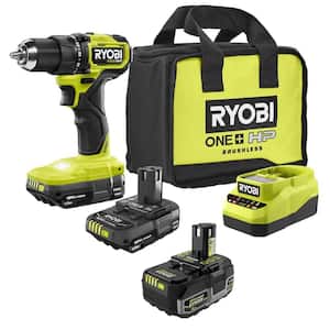 ONE+ HP 18V Brushless Cordless Compact 1/2 in. Drill/Driver Kit w/ (2) Batteries, Charger, & 4.0 Ah Battery