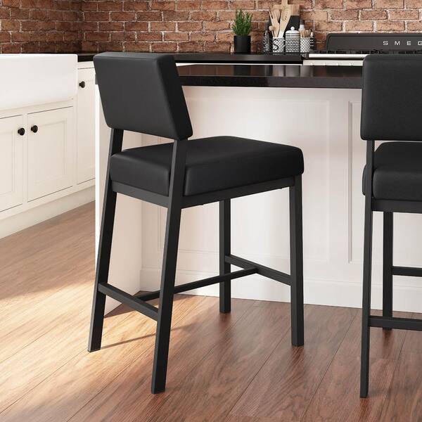 black modern kitchen stools