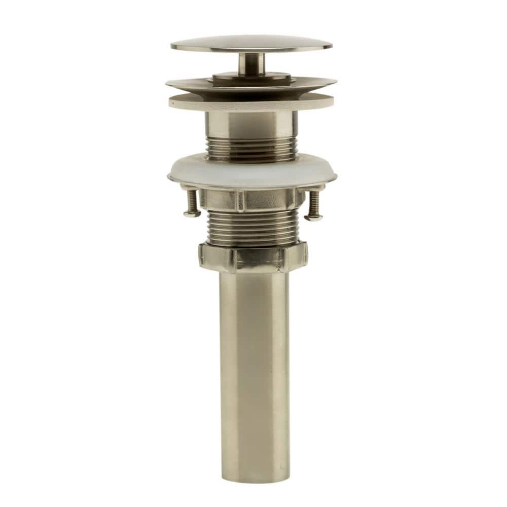 Brushed Stainless Steel Mushroom Pop-Up Bathroom Sink Drain