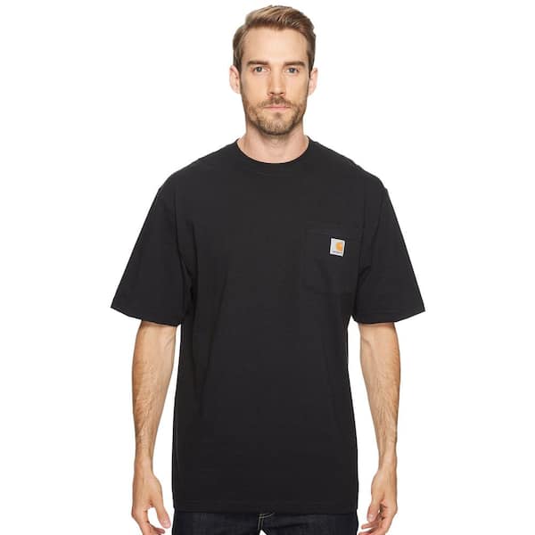 ★Carhartt★ Catalog Short Sleeve T-Shirt Black I0346442X8XX Carhartt Men's Regular X Large Black Cotton Short-Sleeve T