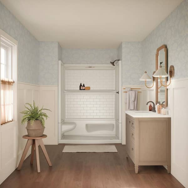 Delta Classic 500 Tile Curve Left Seat 32 in. L x 60 in. W x 75.76