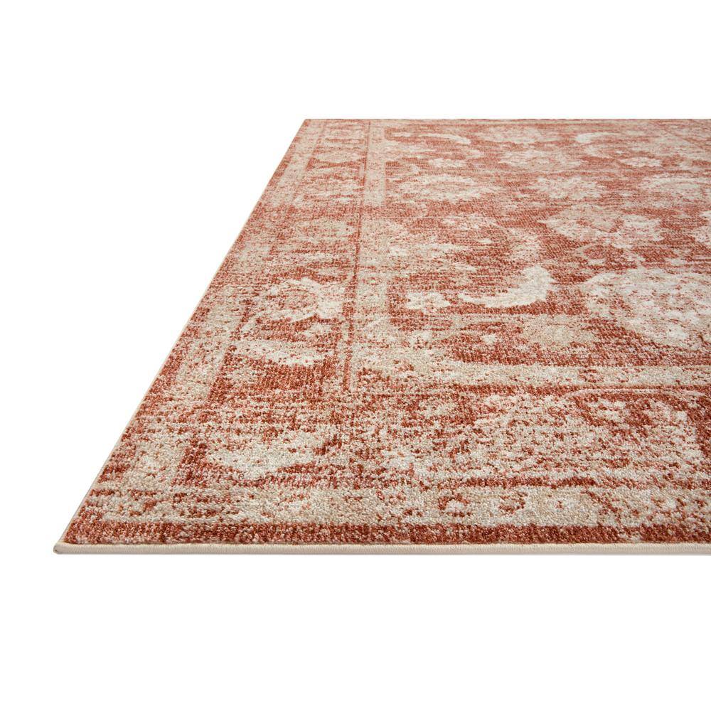 Odette Rust and Ivory Synthetic Rectangular Accent Rug