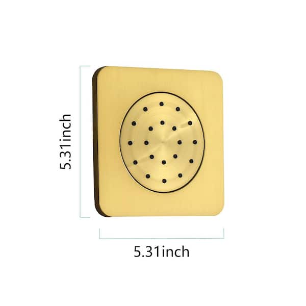Tahanbath Single-Handle Claw Foot Tub Faucet with Hand Shower Body Shower Bodyspray (3pcs) in. Gold