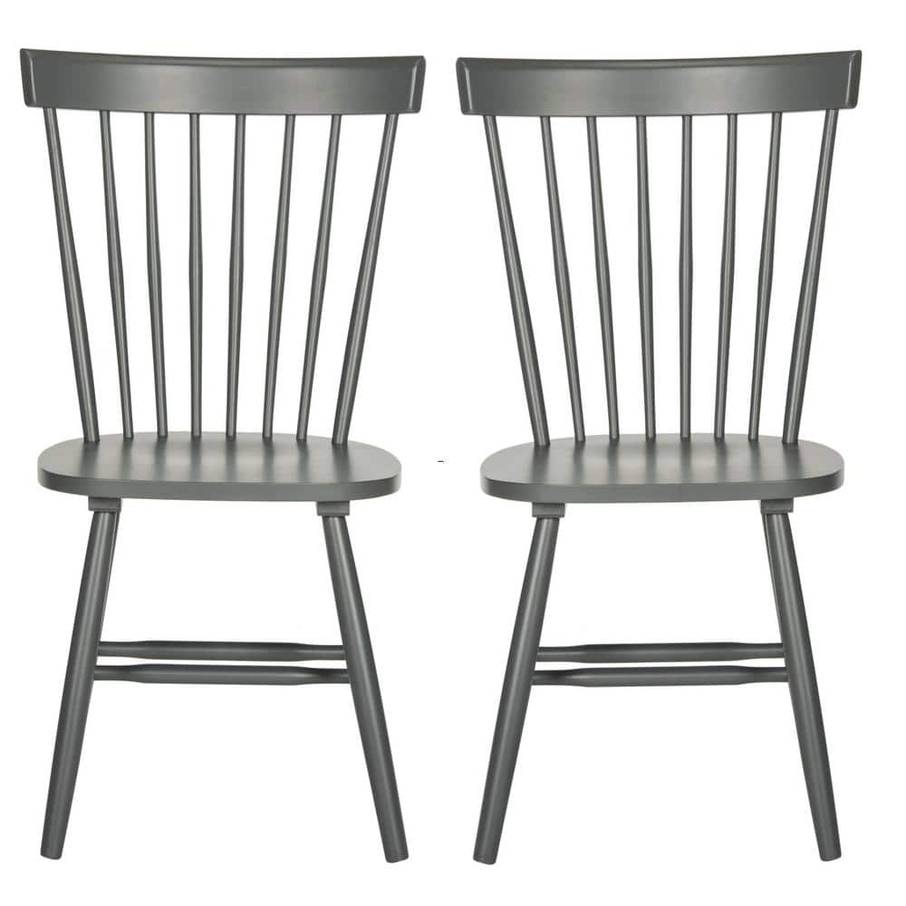 SAFAVIEH Parker Charcoal Gray Dining Chair (Set of 2) AMH8500GSET2