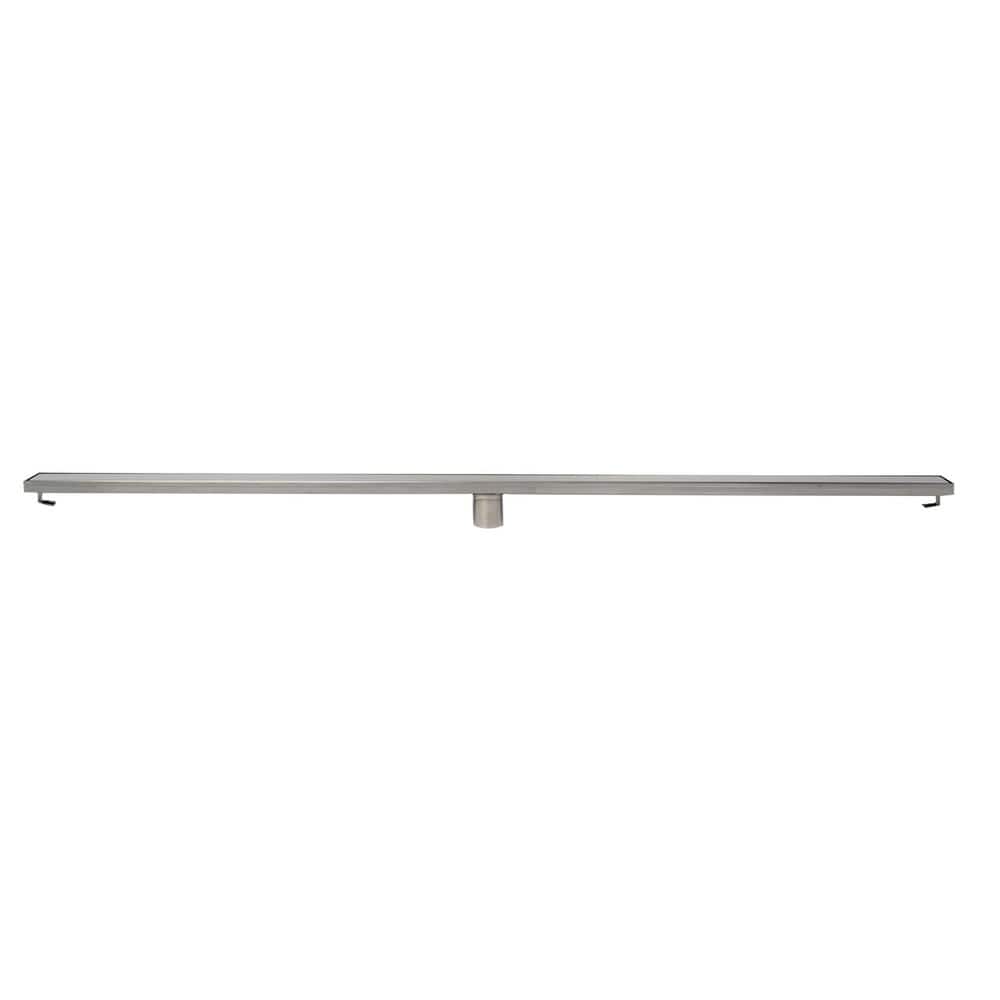 59'' Brushed Stainless Steel Linear Shower Drain with Solid Cover