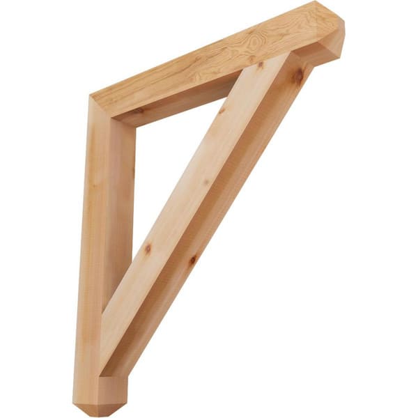 Ekena Millwork 3.5 in. x 36 in. x 32 in. Western Red Cedar Traditional Craftsman Smooth Bracket