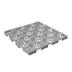 11.5 in. x 11.5 in. Outdoor Interlocking Diamond Polypropylene Patio and Deck Tile Flooring in Gray (Set of 6)