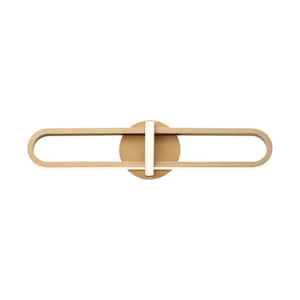Botton 24 in. Satin Gold Integrated LED Sconce
