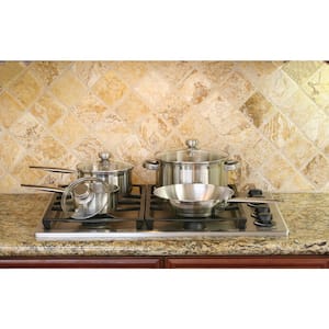 7-Piece Stainless Steel Cookware Set in Brushed Stainless Steel