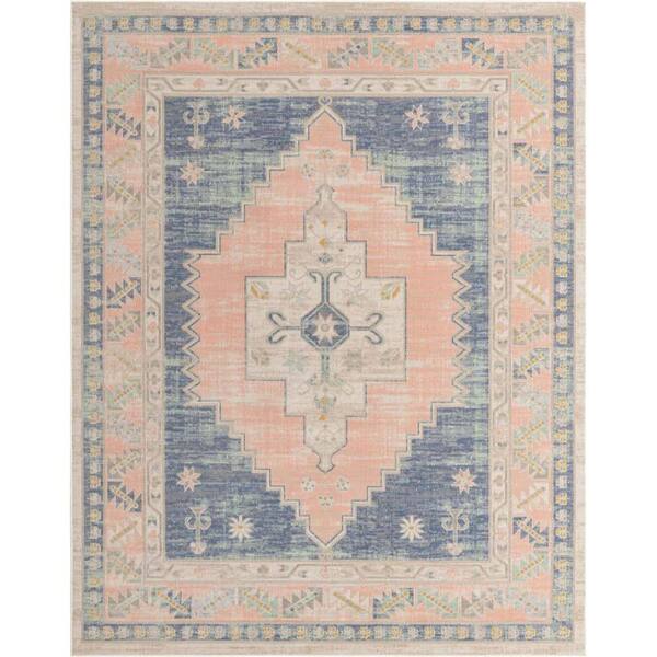 Unique Loom French Blue 9 ft. 10 in. x 14 ft. 1 in. Whitney Geneva Area Rug