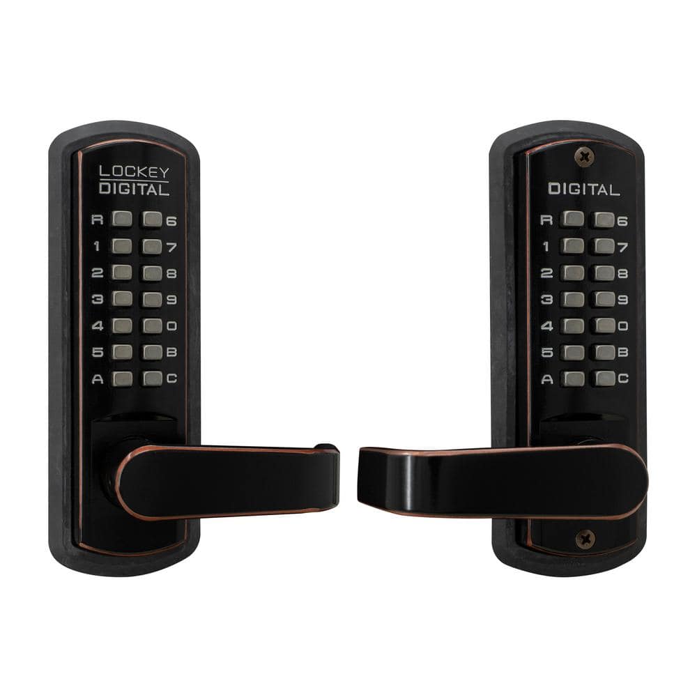 3835 Oil Rubbed Bronze Double Combination Mechanical Keyless Lever Lock wit