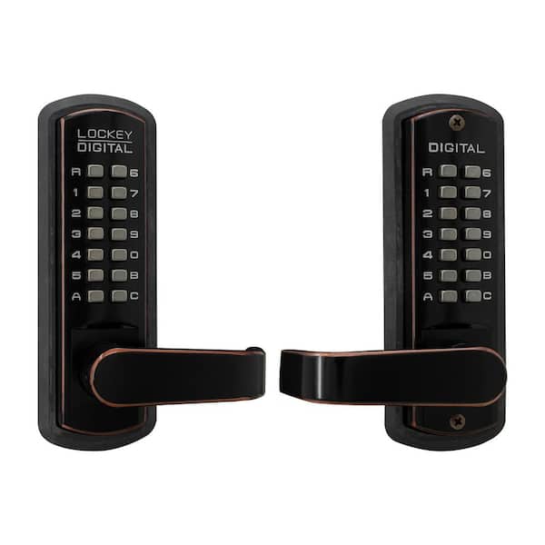 Unbranded 3835 Oil Rubbed Bronze Double Combination Mechanical Keyless Lever Lock with Passage Function