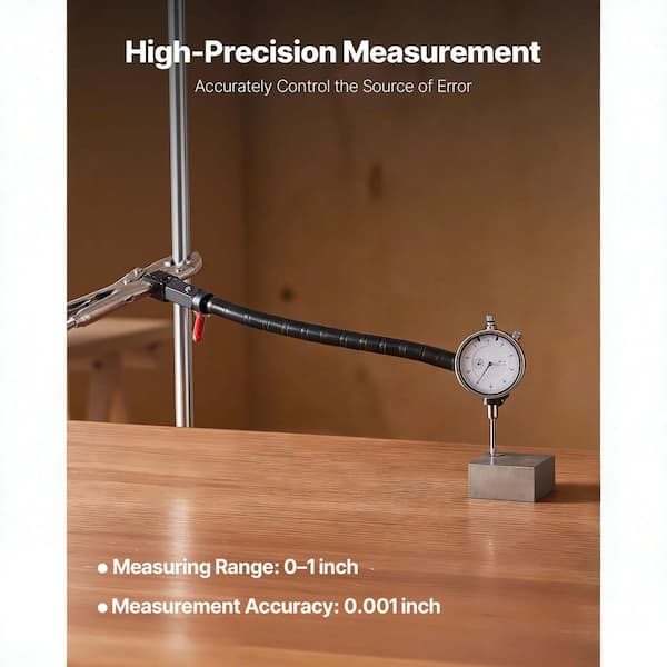SKYSHALO Dial Test Indicator with 360-Degree Flexible Arm and 360