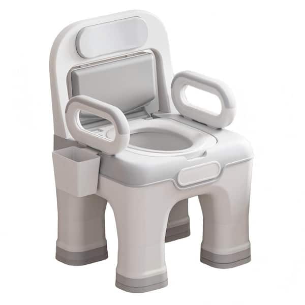 Heavy Duty Toilet Safety Frame, 17 in. Wide Toilet Seat 3-Level Height Adjustable, Detachable Armrests 900 lbs. Capacity