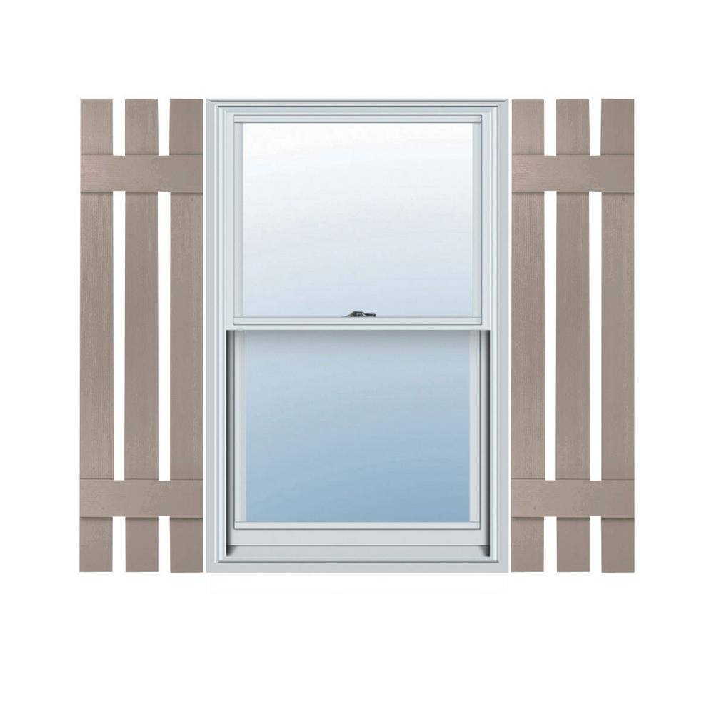 12 in. W x 53 in. H TailorMade Three Board Spaced (2 Batten), Board-n-Batten Shutters - Clay price history on PriceWatchPro