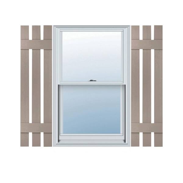 Builders Edge 12 in. W x 53 in. H TailorMade Three Board Spaced (2 Batten), Board-n-Batten Shutters - Clay