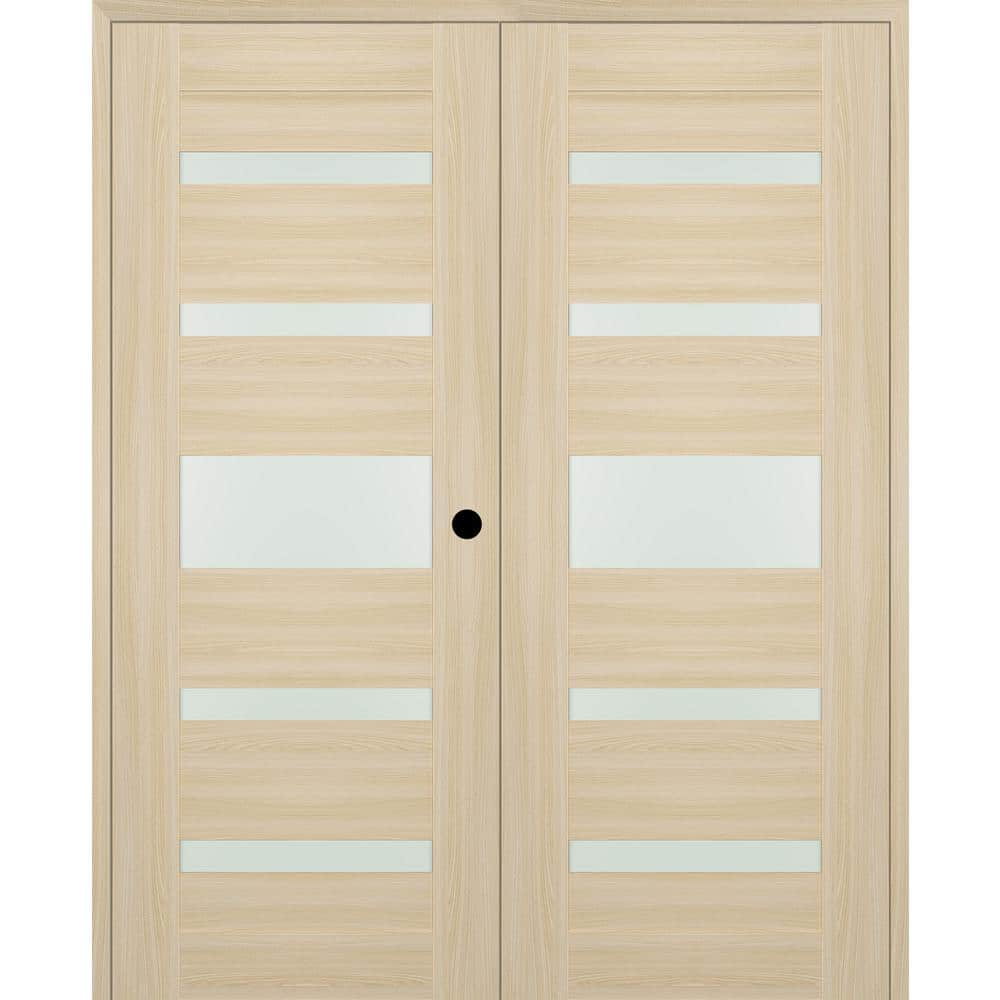 Belldinni Vona 07 05 72 In X 96 In Left Active 5 Lite Frosted Glass Loire Ash Wood Composite